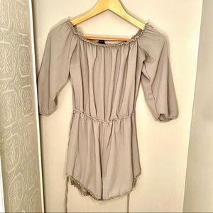 Bardot romper, sage green, size XS